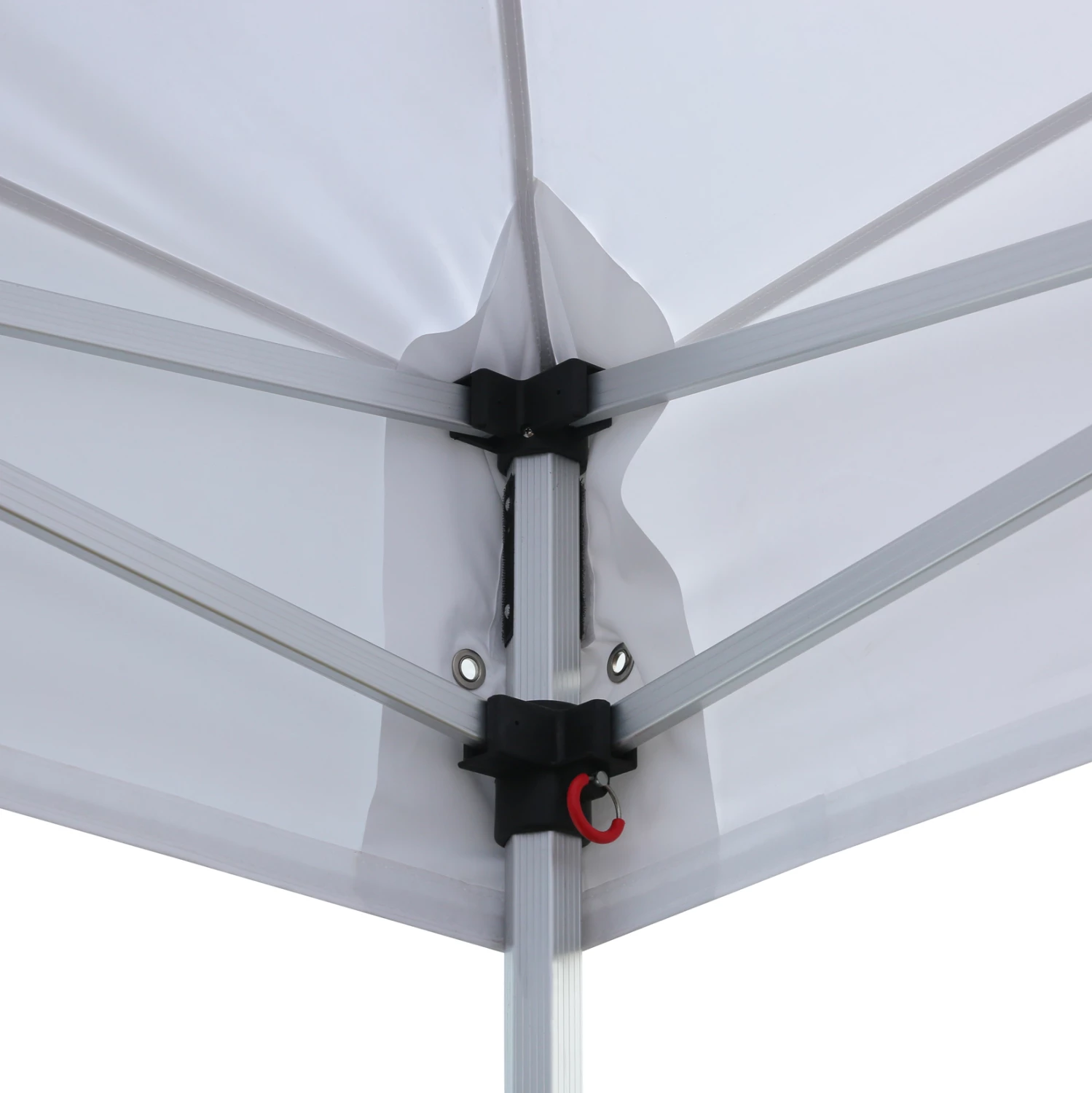 Gazebo CRESSEN FH6306 i palosshëm, kornizë alumini ngjyrë argjendi, hije të bardha 3x4,5x3,4Hm
