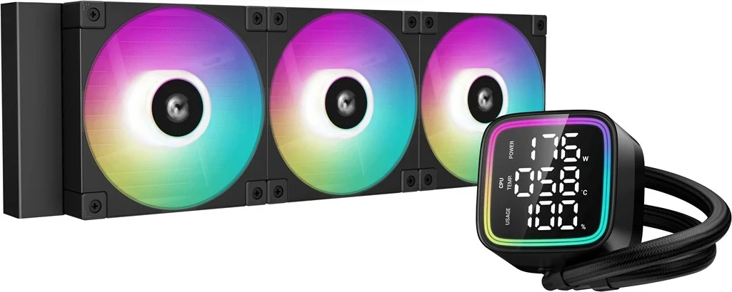 Ftohës i lëngshëm DEEPCOOL LD360, 12 cm, i zi