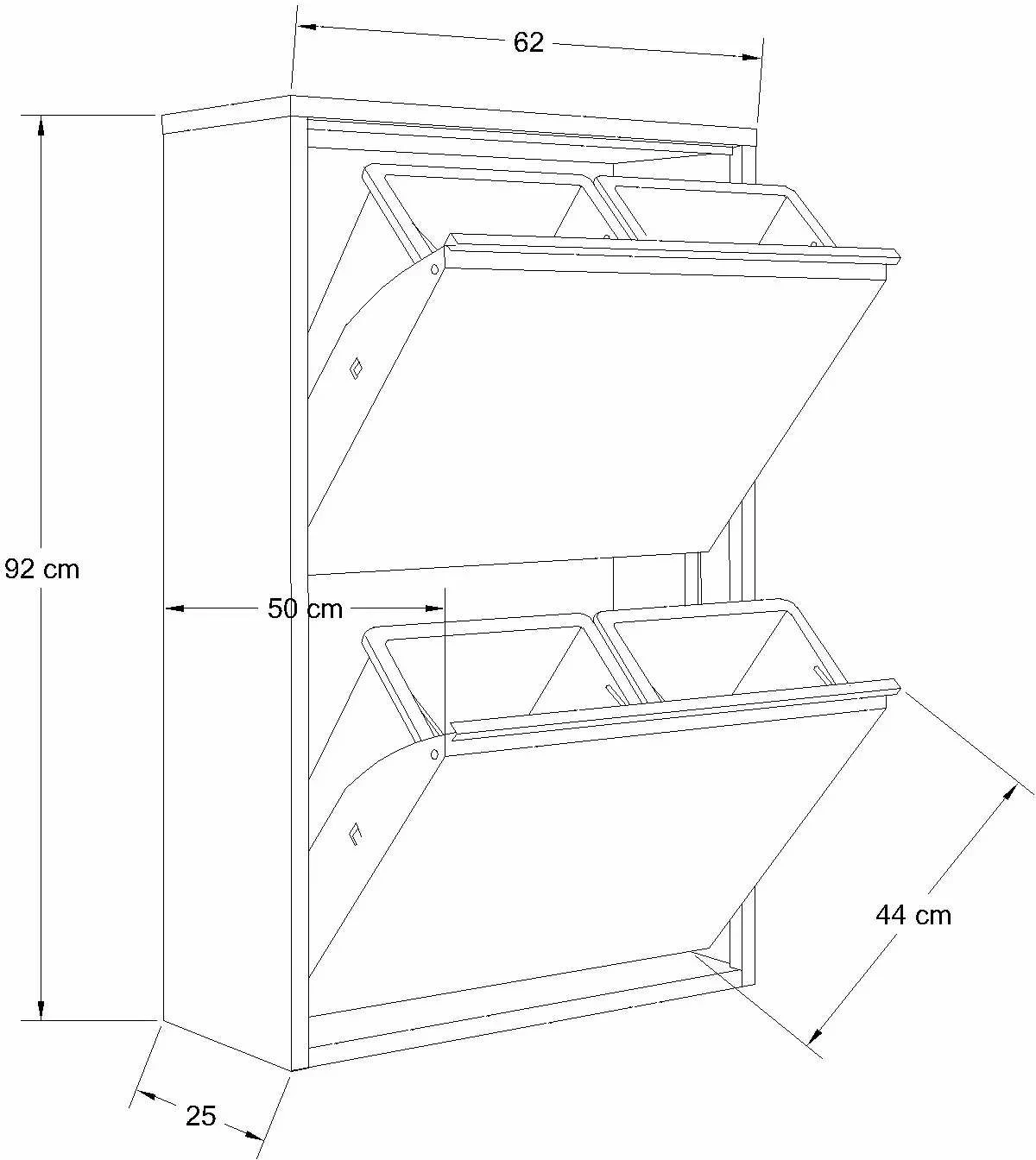 Dollap multifunksional, ngjyrë e bardhë, Skye Decor, Forto 4