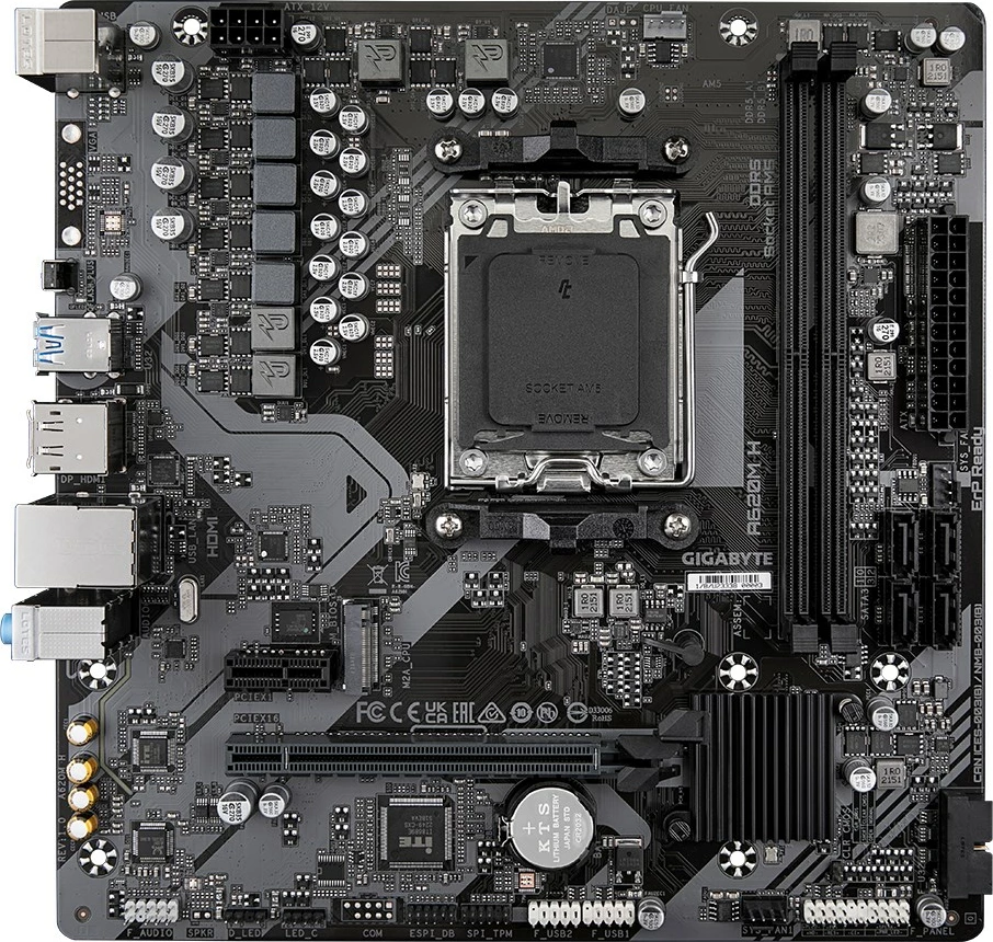 Pllakë amë Gigabyte A620M H, Socket AM5, DDR5, micro ATX
