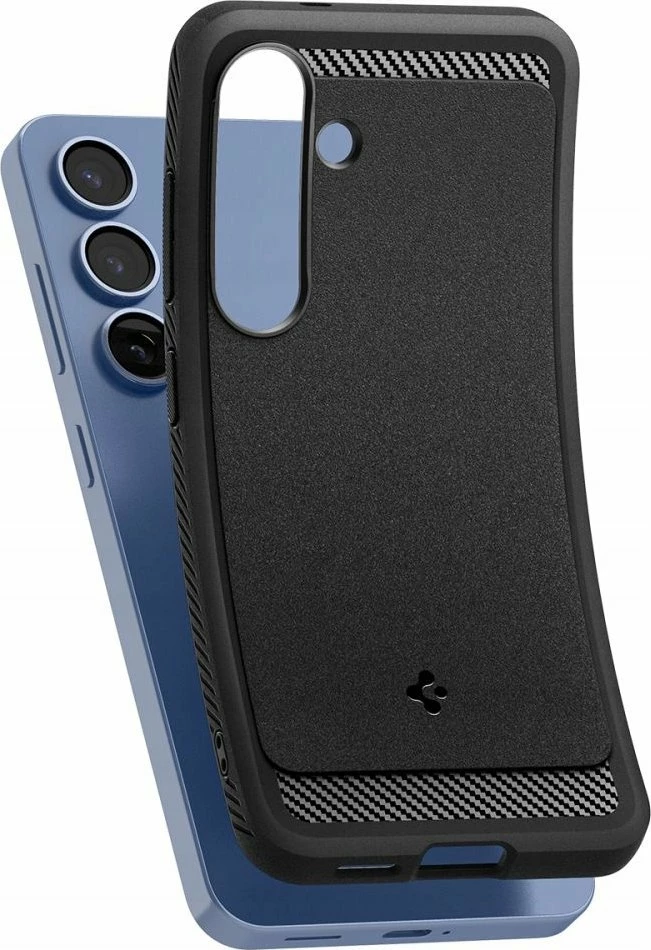 Mbështjellës Spigen Rugged Armor Mag MagSafe për Samsung Galaxy S25, TPU i fortë, i hollë, i zi matte