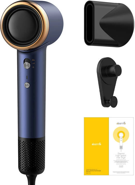 Tharëse flokësh Deerma DEM-CF50W, 1400 W, blu e errët