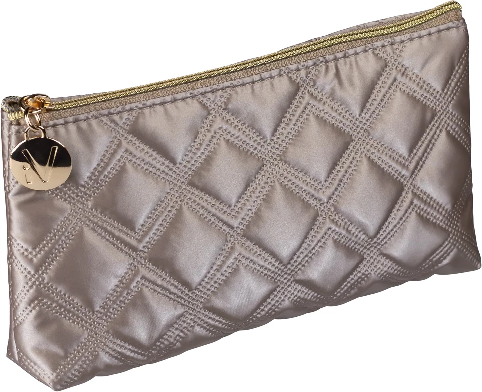 Çantë kozmetike Inter Vion Gold & Black quilted simple gold për femra ari 1 copë