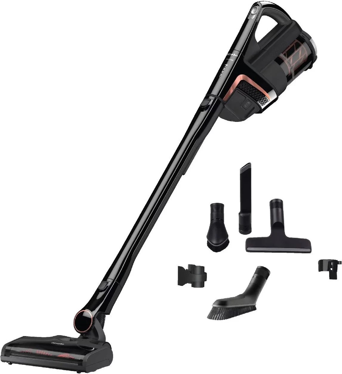 Fshesë elektrike me shkop pa kabllo Miele Triflex HX2 125 Gala Edition 3-në-1, deri 60 min, 2 bateri, Obsidian Black