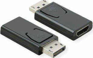 Adapter DisplayPort-në-HDMI Value, 1080p/60Hz, DP mashkull në HDMI femër, i zi