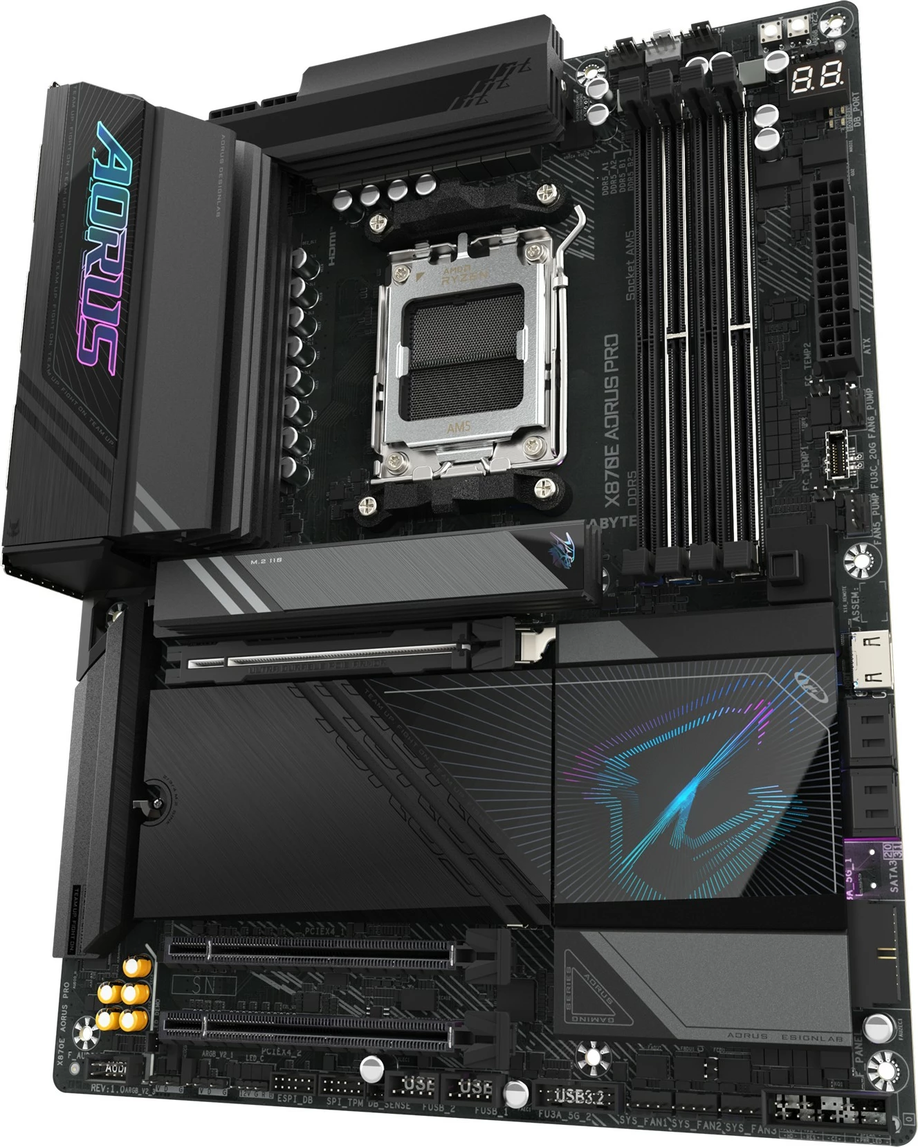 Pllakë amë Gigabyte X870E AORUS PRO, Socket AM5, DDR5, Wi-Fi 7