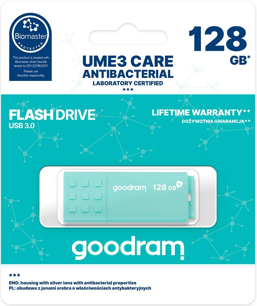 Pendrive GOODRAM UME3 Care 128GB USB 3.0, Mint