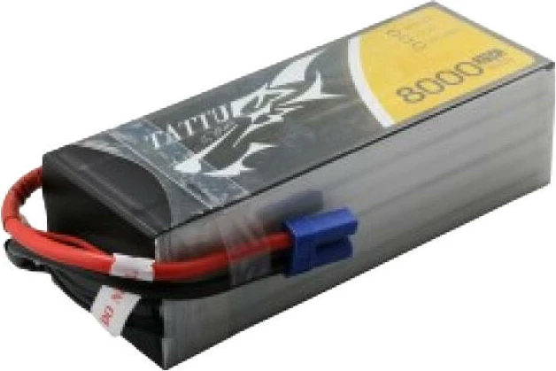 Bateri LiPo Tattu 8000mAh 22.2V 25C 6S1P me EC5