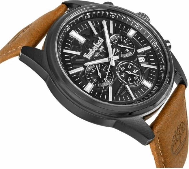 Orë dore për meshkuj Timberland Classic TBL.TDWGF0041205, e zezë/kafe, set me çantë