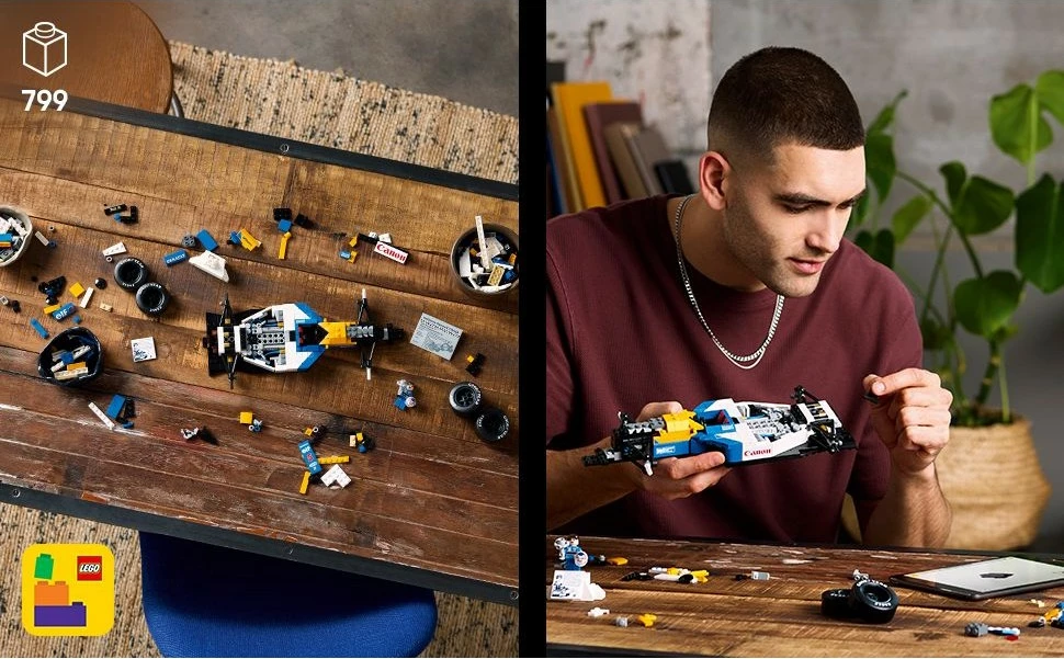 Set ndërtimi LEGO Williams Racing FW14B & Nigel Mansell, 799 pjesë, shumëngjyrësh