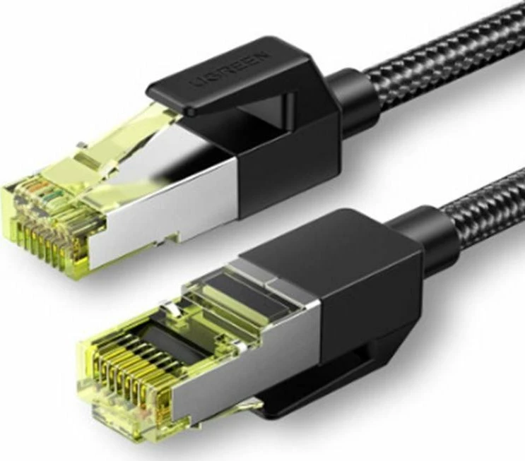 Kabllo Ethernet Ugreen NW150 Cat.7 RJ45 F/FTP 5m 10Gbps, e zezë
