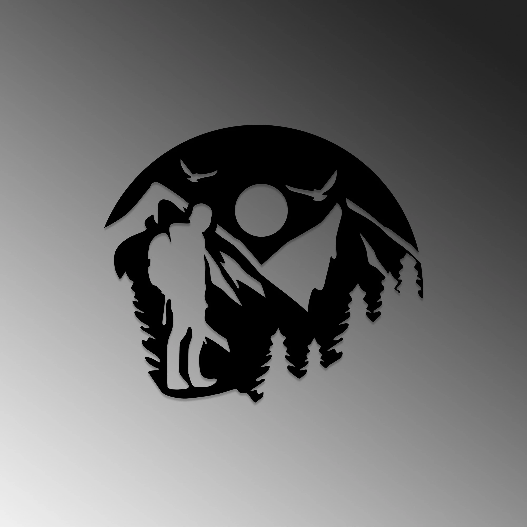 Aksesor dekorativ metalik për mur Wallity, për jashtë