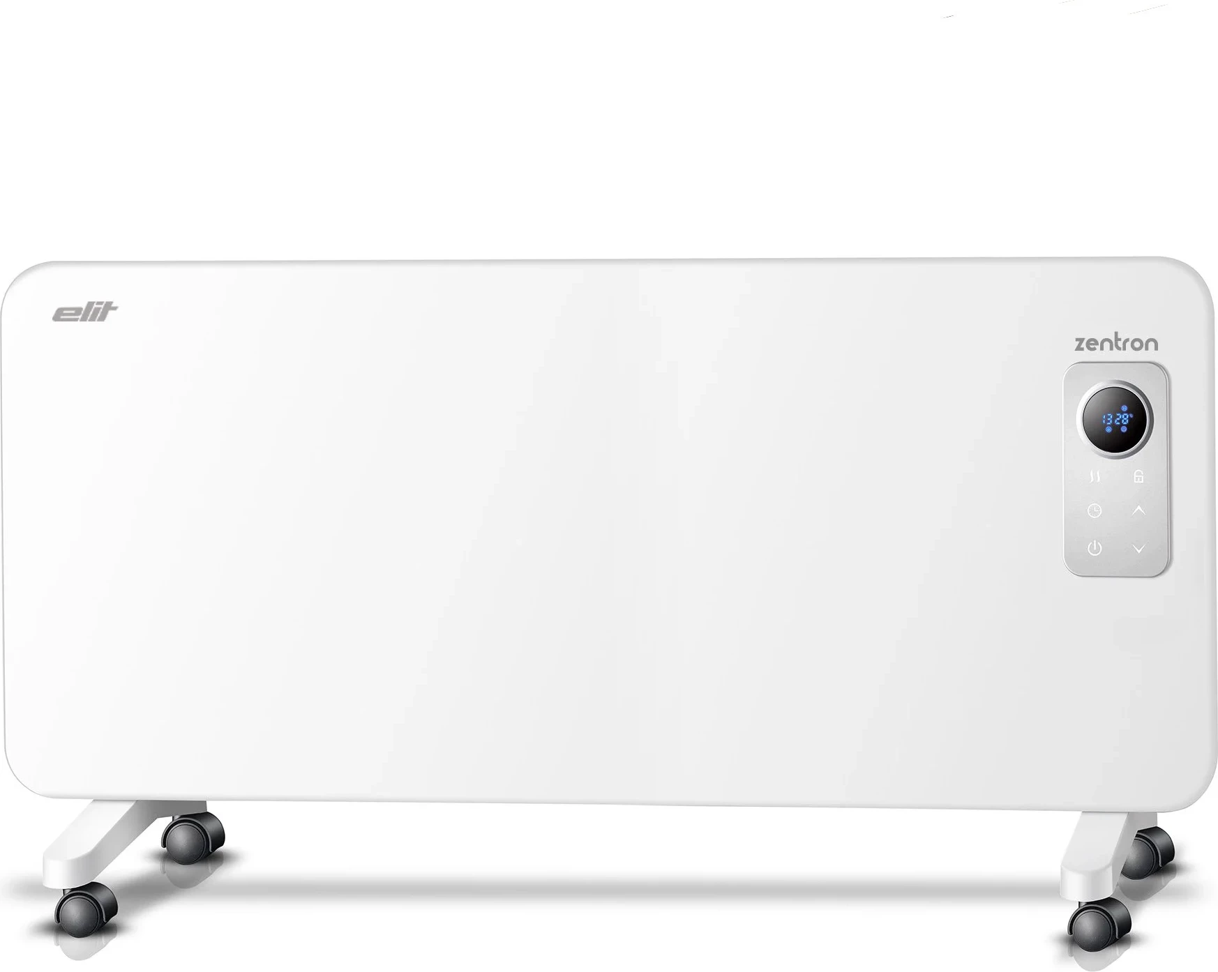 Ngrohës panel smart, Elit, ZENTRON XL, 1000/2000W, Wi‑Fi, ekran digjital, IP24, në këmbë ose mur, e bardhë