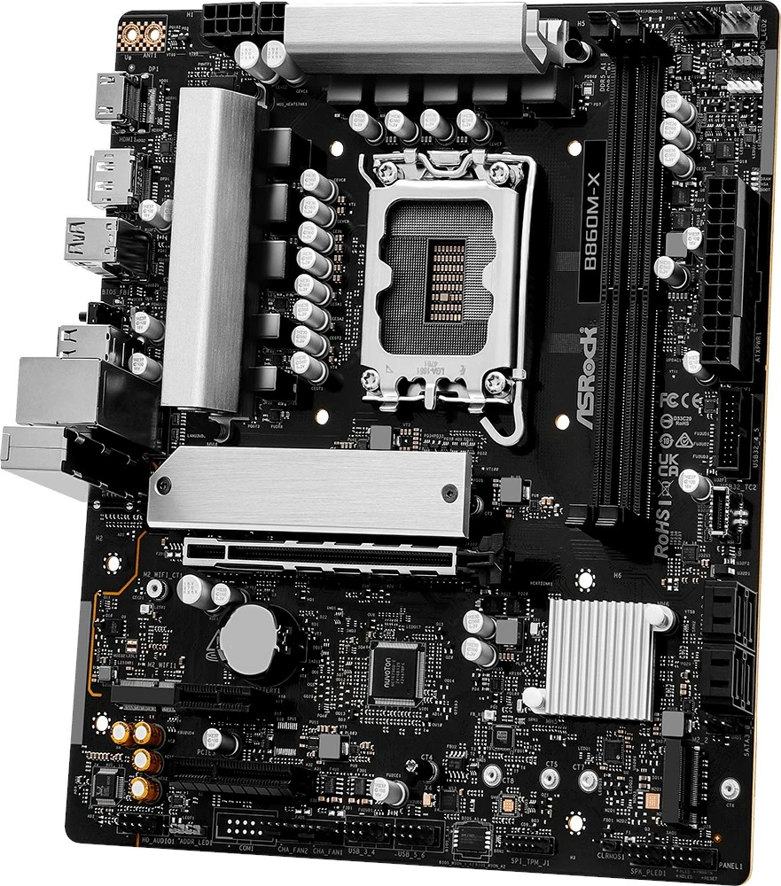 Pllakë amë ASRock B860M-X, micro ATX, Socket 1851, 128 GB, E zezë