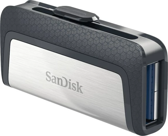 USB SanDisk Ultra Dual Drive, 256 GB, hiri, argjend