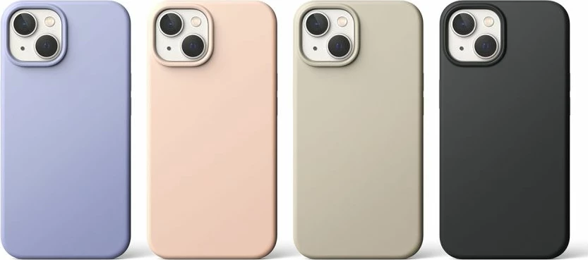 Mbështjellës Ringke për iPhone 14 Plus 6.7", silikon, gri