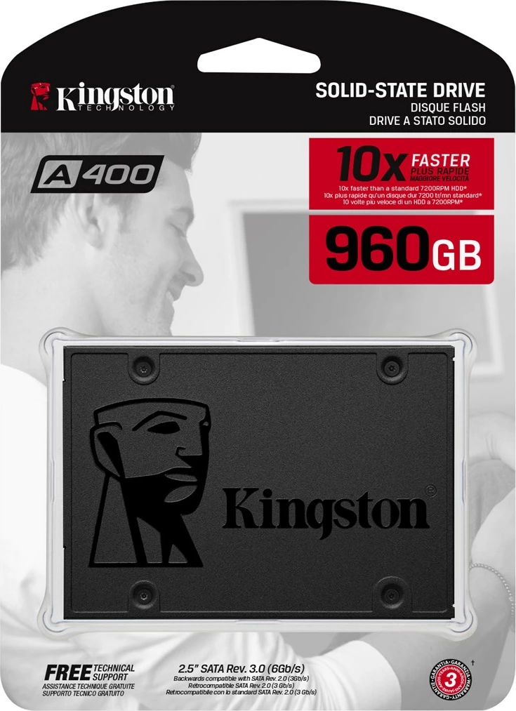 SSD Kingston A400, 2.5'', 960GB, Serial ATA III