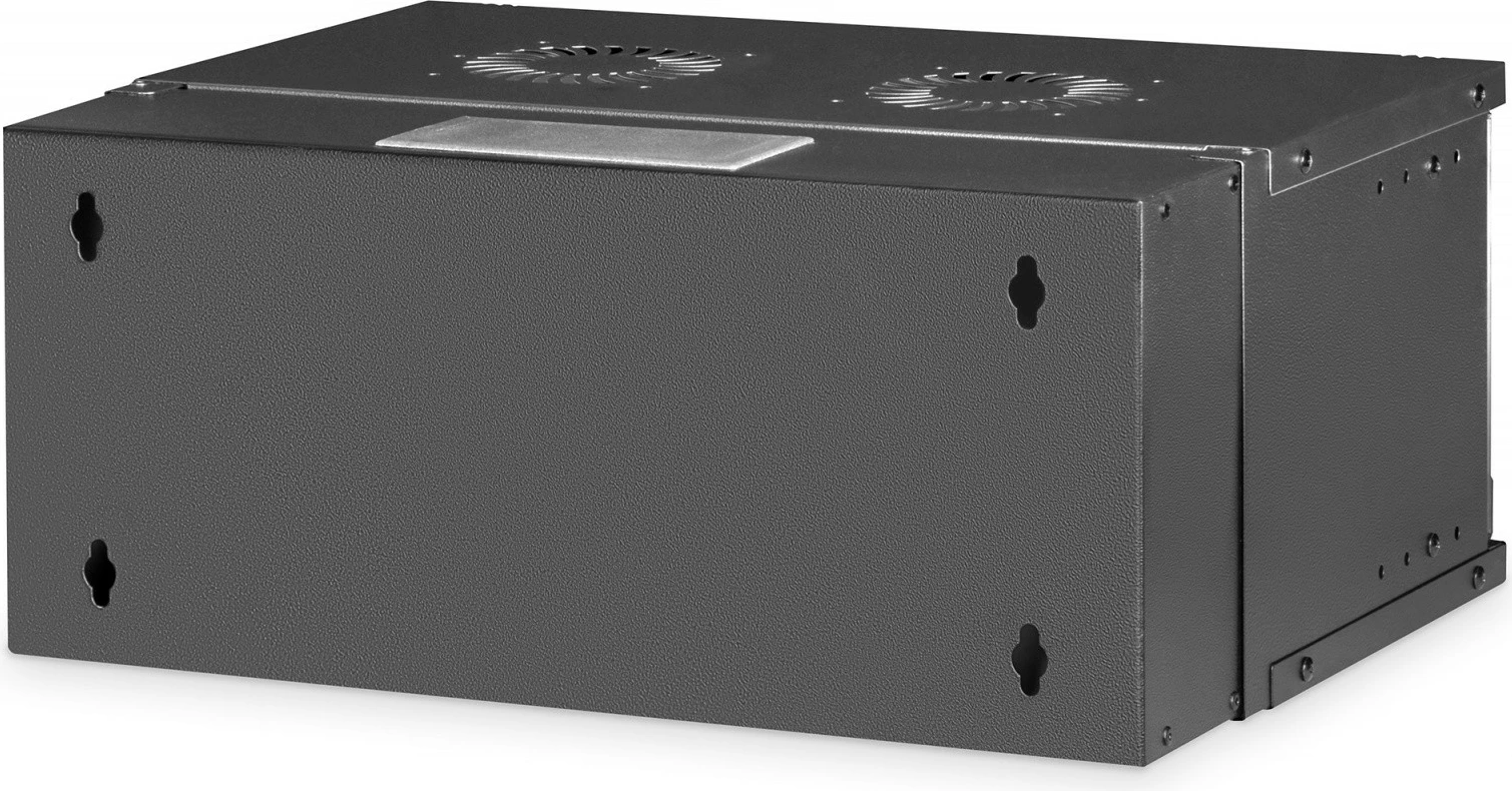 Kasë rrjeti Digitus DN-49201, 19" 4U, montim në mur, xham, e zezë