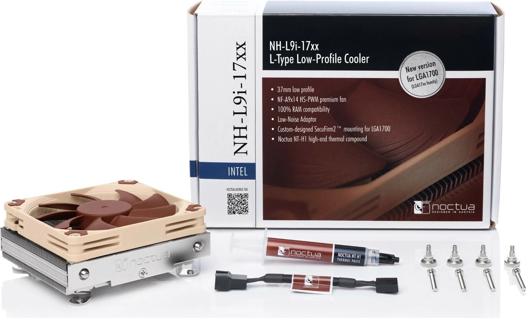 Cooler procesori Noctua NH-L9i, 92mm, për Intel, bezhë/kafe