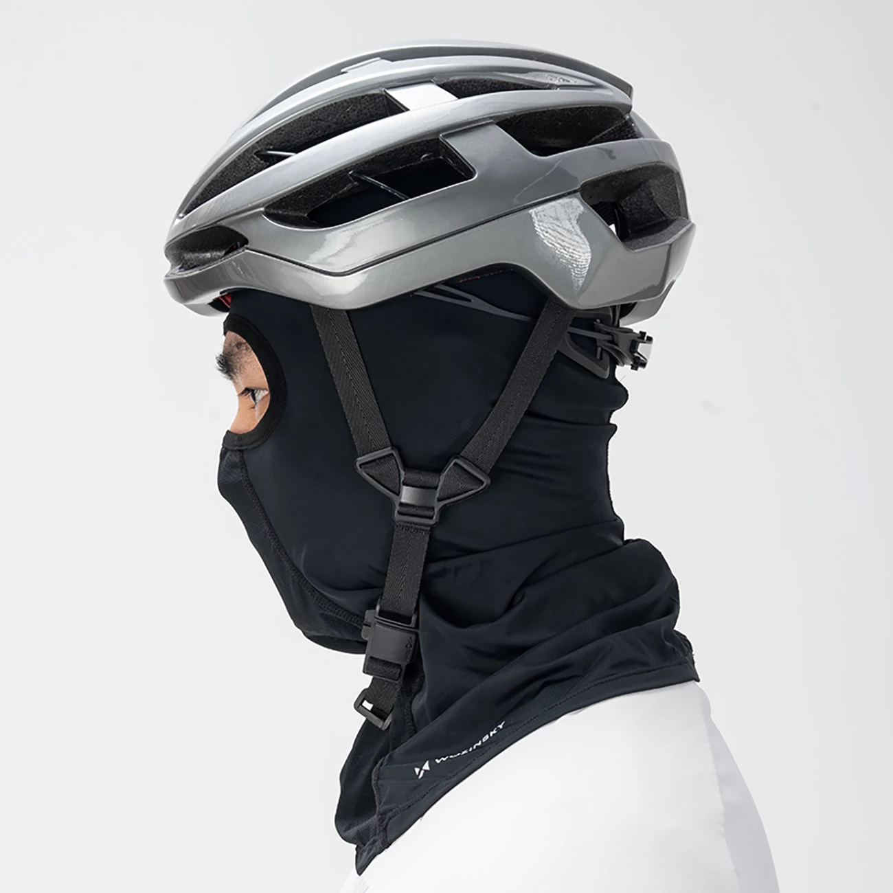 balaklava mbrojtëse, Wozinsky, WKM-01B, ice silk elastike, madhësi universale, për motoçikletë dhe biçikletë, e zezë