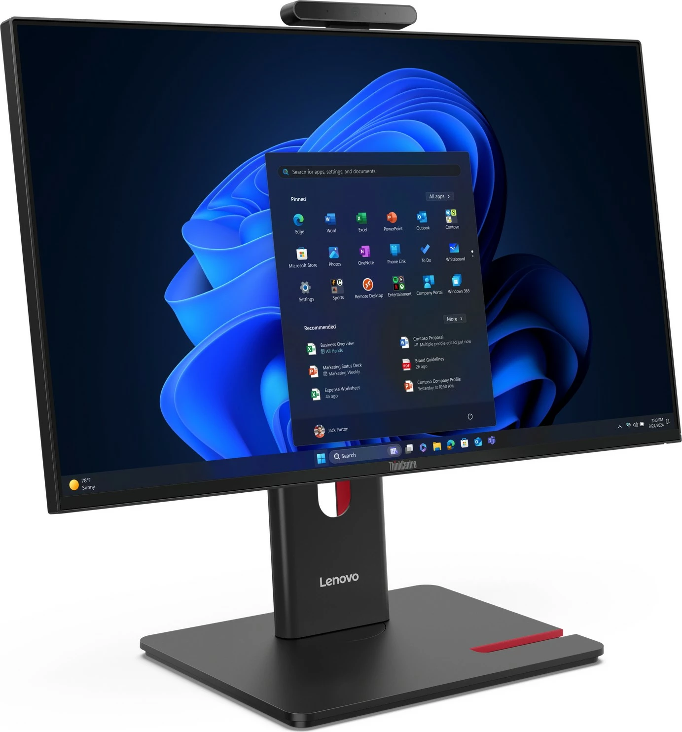 Kompjuter All-in-One Lenovo ThinkCentre M70a G6, i5, 16GB RAM, 512GB SSD, 23.8" FHD, e zezë