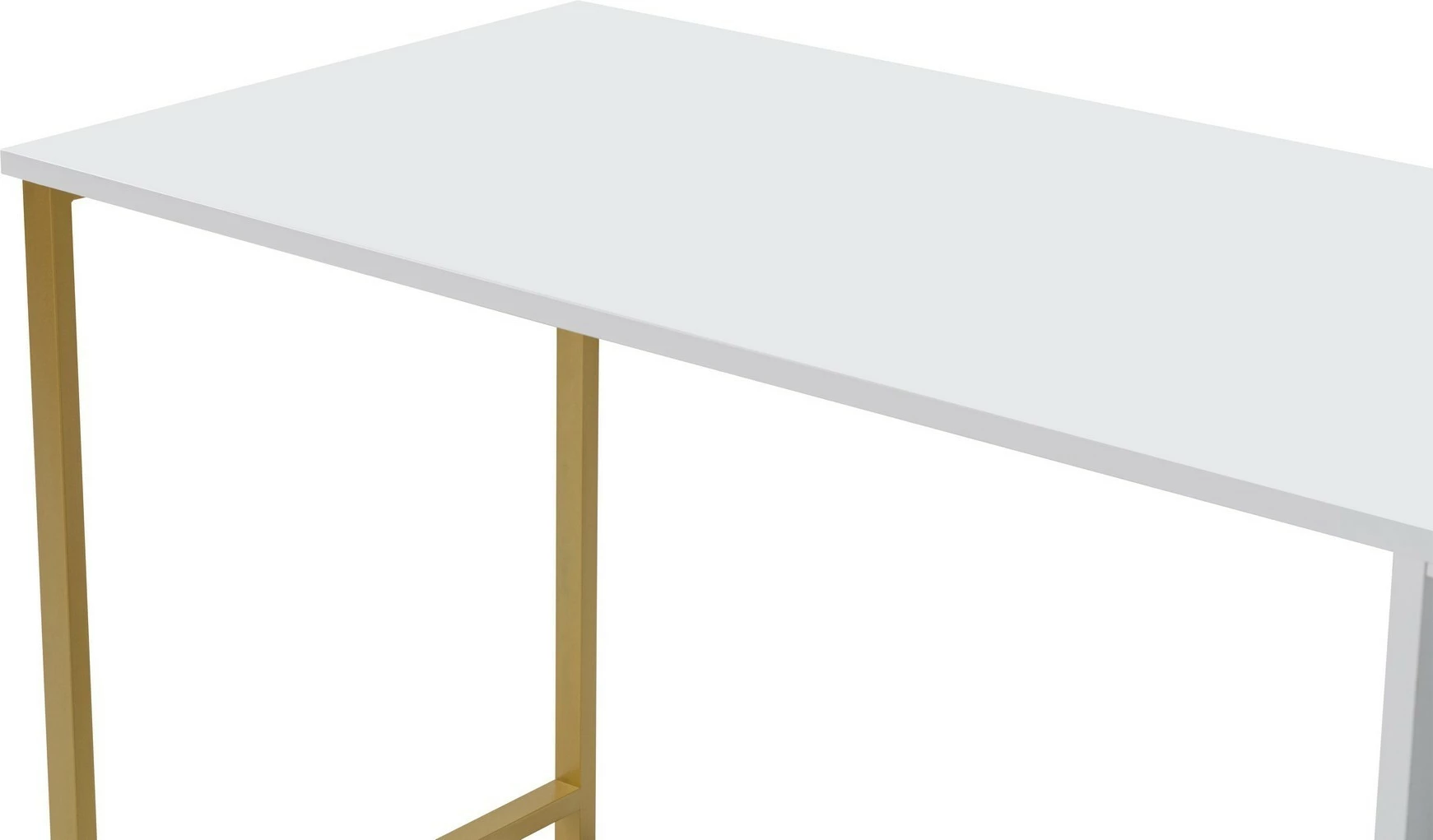 Tavolinë studimi dyshe Hanah Home, e bardhë, ari