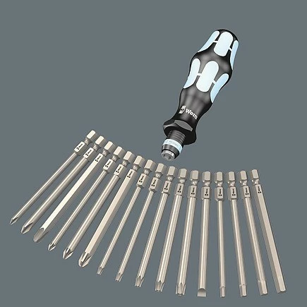 Set veglash Wera Kompakt 60, 16 copa, Torx, me kuti