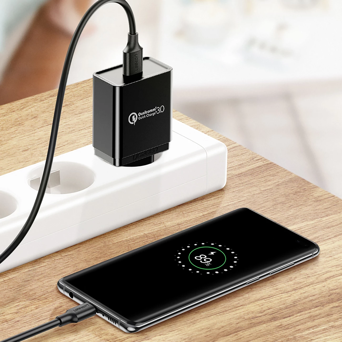 Kabllo Ugreen US184 20882 USB-A 3.0 në USB-C, 1m, e zezë