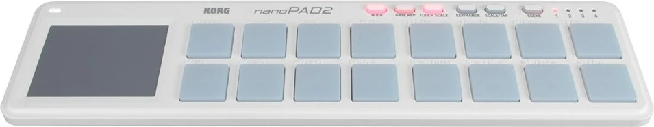 Kontroller MIDI Korg nanoPAD 2, USB, Bardhë