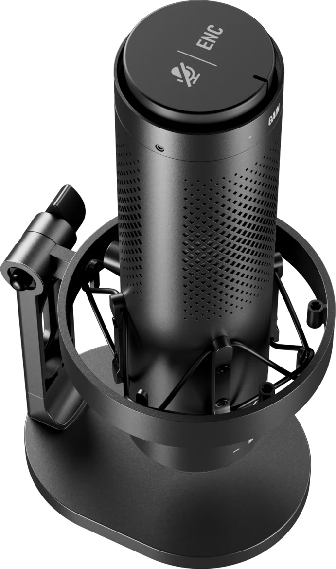 Mikrofon BOYA K9 me kabllo USB-C, 48 kHz 24-bit, RGB, me stendë tavoline dhe pop filter, i zi