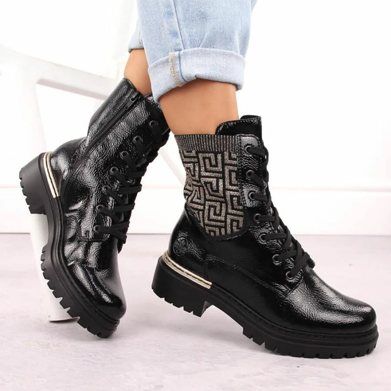 Çizme për femra Rieker, të zeza