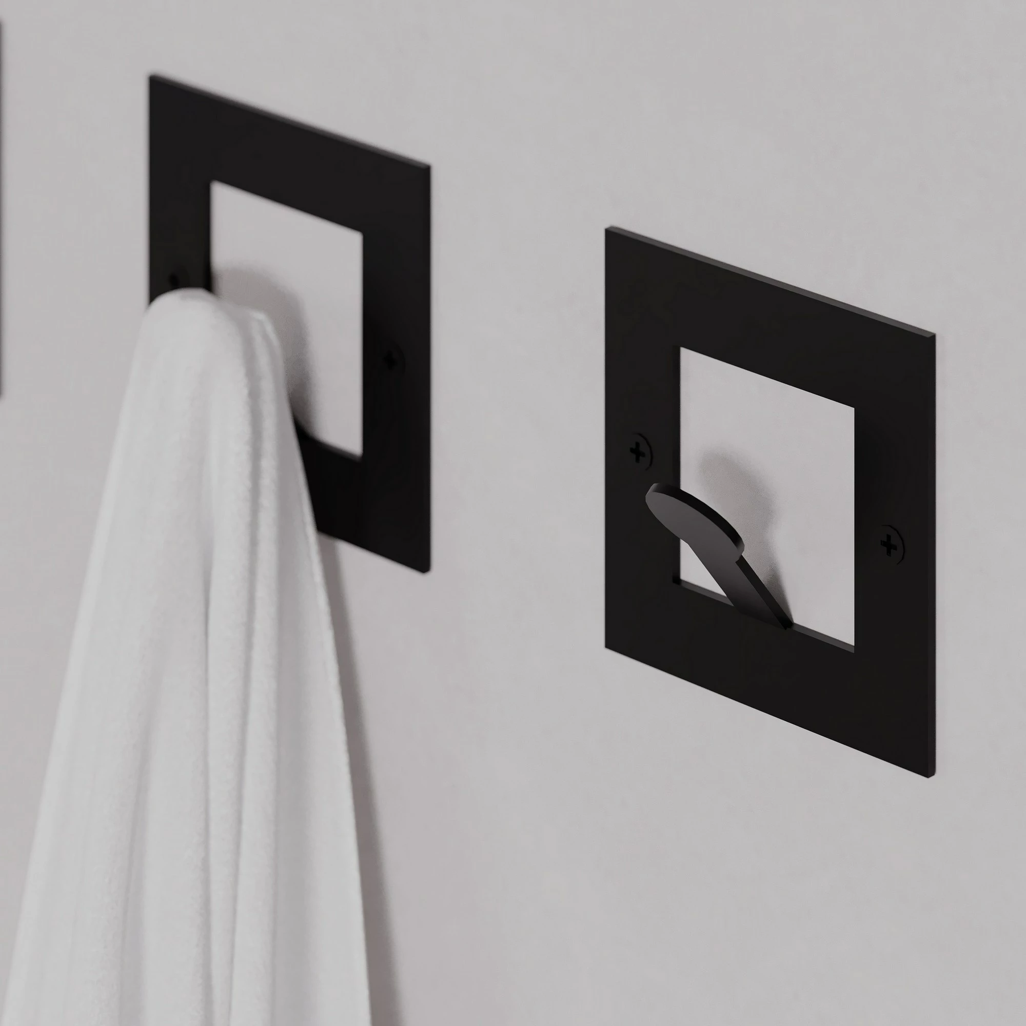 Varëse muri Wallity, metalike, katrore, e zezë