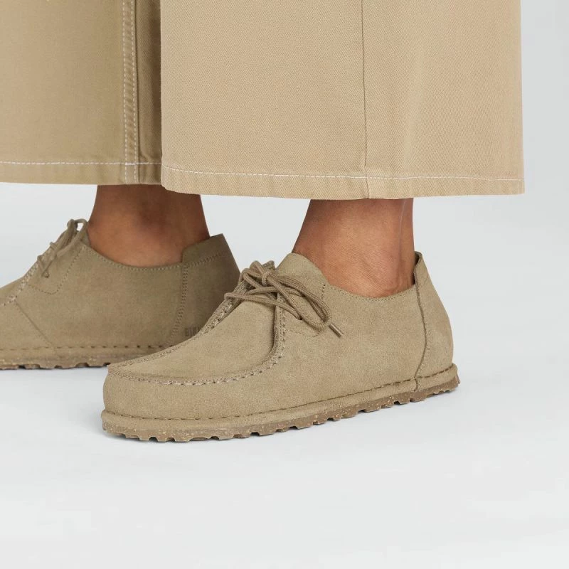 Këpucë lifestyle për meshkuj Birkenstock Utti Lace 1027274, gri taupe