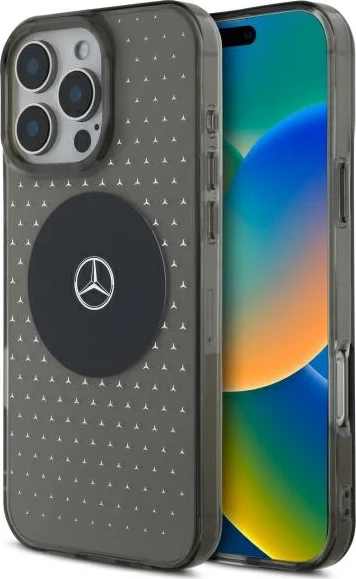 Mbështjellës Mercedes Star Pattern për iPhone 16 Pro, Zi