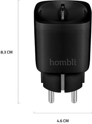 Smart WiFi Plug Hombli HBPP-0205, Wireless, iOS/Android, E zezë