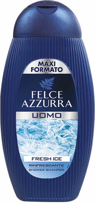 Shampon dhe xhel dushi 2n1 Felce Azzurra Men Fresh Ice për burra, 400ml