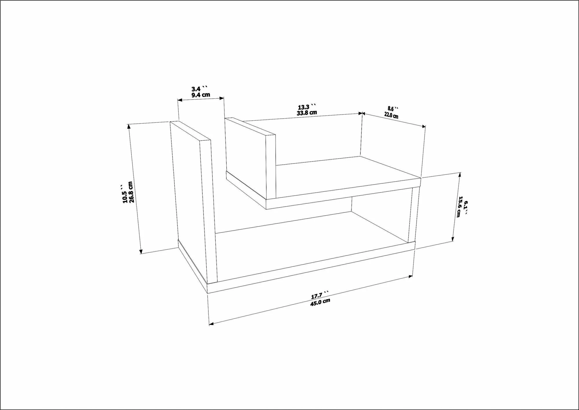 Komodinë nate Skye Decor, ngjyrë Cordoba, Lara