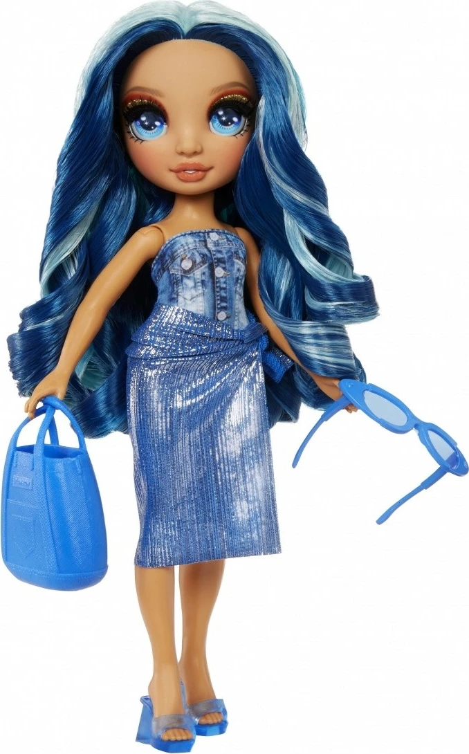 Kukull mode Rainbow High Swim Style Skyler, MGA, 507307-EUC, me aksesorë, kaltër