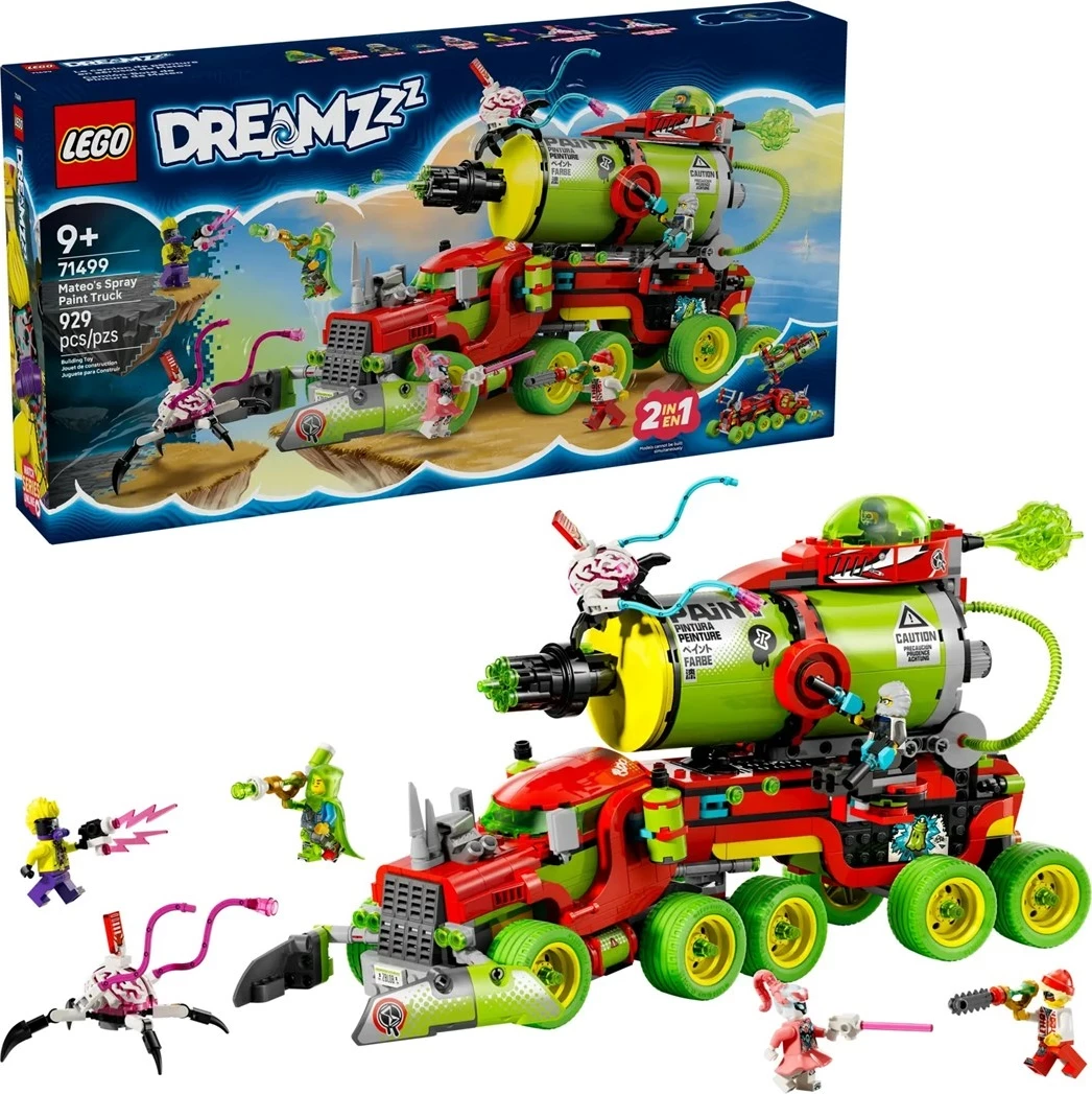 Set LEGO DREAMZZZ Mateo's Spray Paint Truck 71499, 5 minifigura, për fëmijë 9+