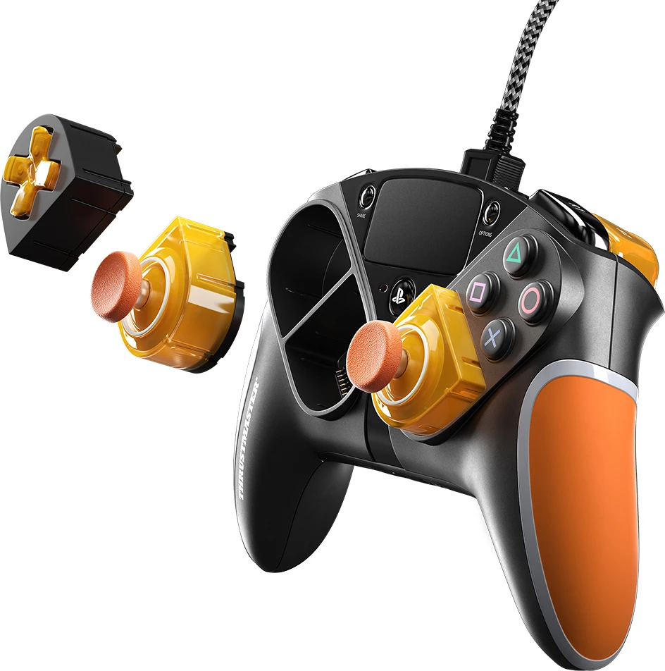 Set modulash për kontrollor Thrustmaster ESWAP X LED Orange Crystal Pack, 7 module + 2 kapakë mini-stick, Version WW, portokalli