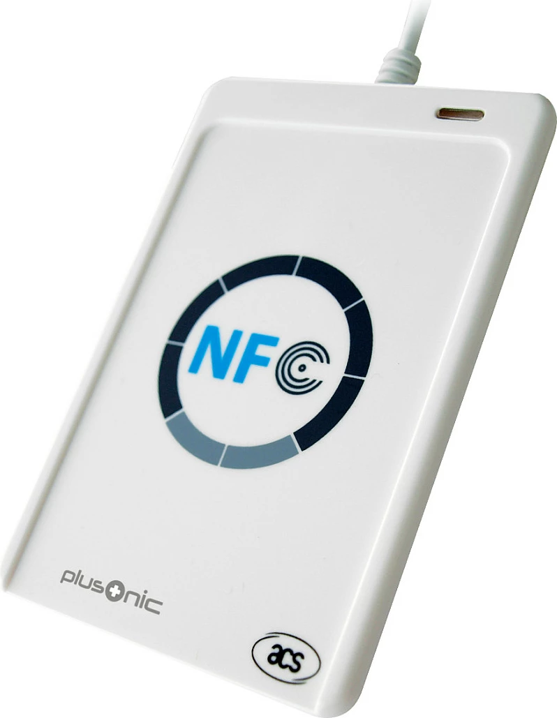 Lexues/shkrues kartelash Plusonic Z Plusonic USB NFC & RFID, i bardhë