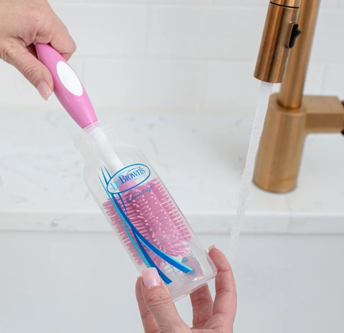 Furçë për pastrimin e biberonave Soft Touch Dr. Brown's, rozë