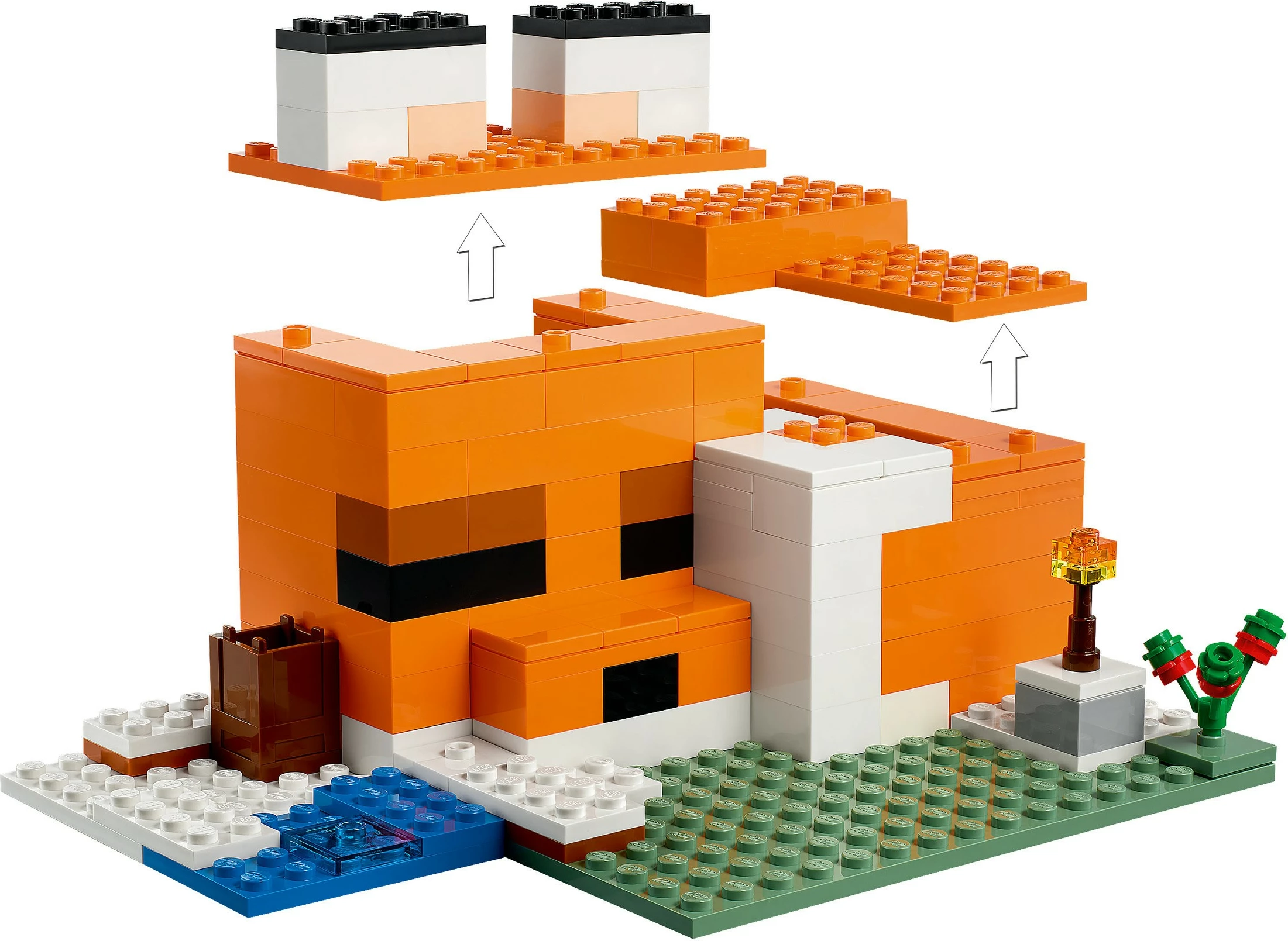 Set ndërtimi LEGO Minecraft The Fox Lodge, 193 pjesë, plastikë, shumëngjyrësh