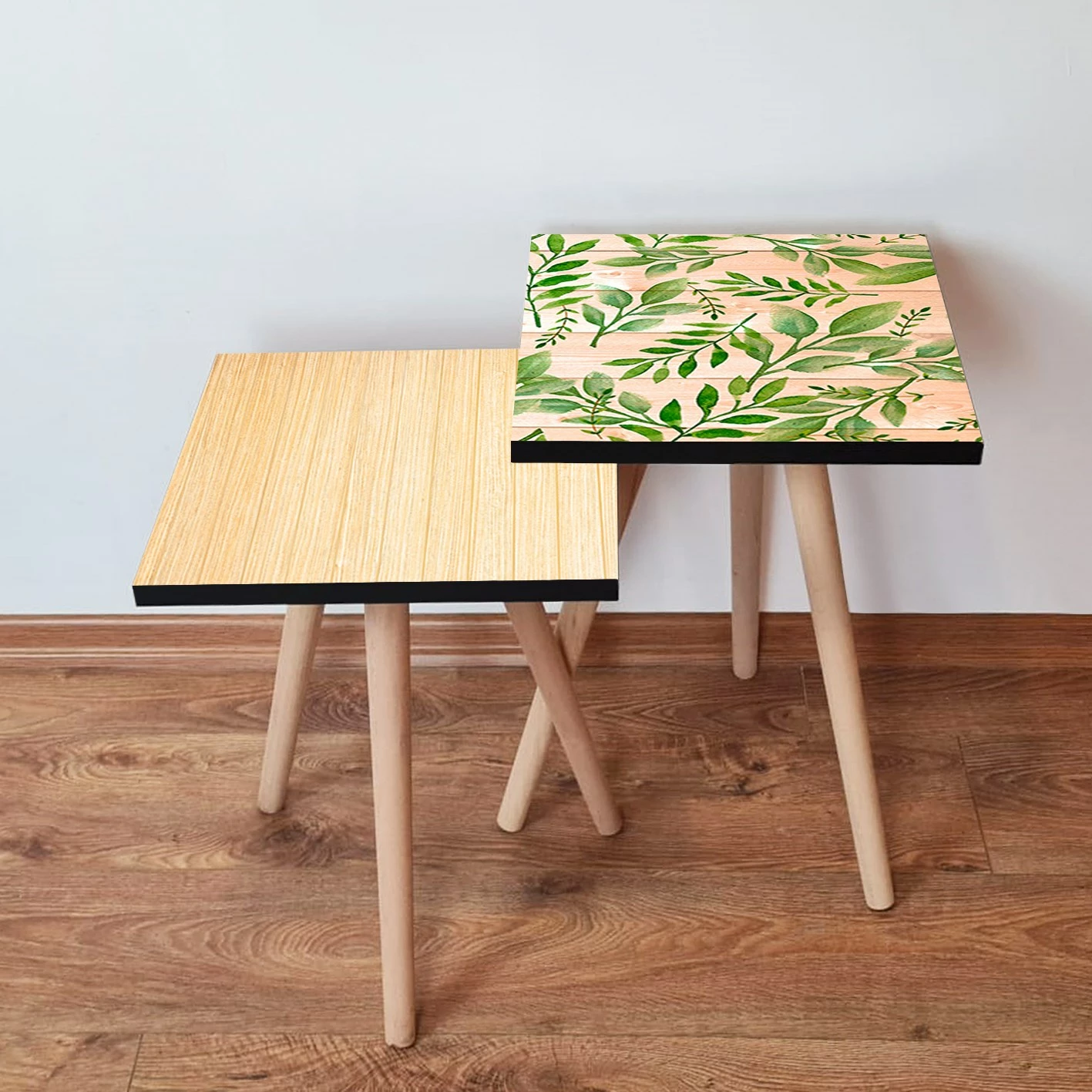 Set tavolina të ndërlidhura Skye Decor, 2 copë, krem