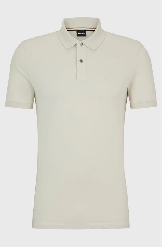 Maicë polo Boss për meshkuj, e bardhë