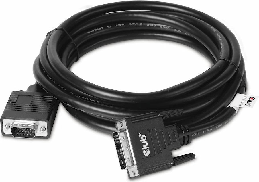 Kabllo DVI në VGA Club3D 3m, e zezë