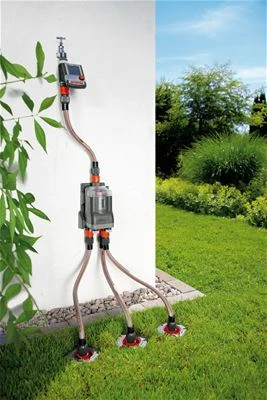 Ndarës automatik uji Gardena 1197-29, 2-6 zona, 6 dalje 3/4\" (26.5 mm), set me 5 konektorë zorre + 3 kapakë