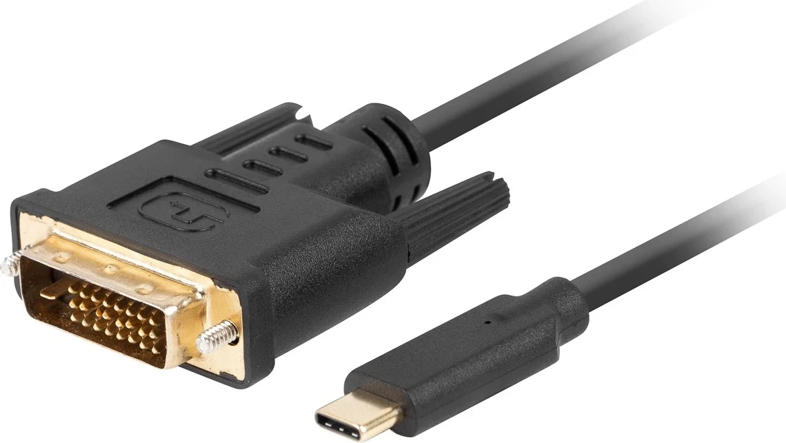 Kabllo Lanberg VGA- USB-C, 0.5m, e zezë