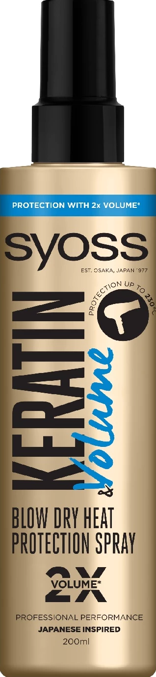 Spray për volum dhe mbrojtje nga nxehtësia Syoss Keratin & Volume për femra 200ml