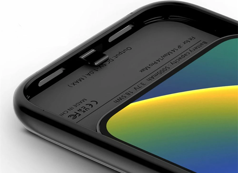 Mbështjellës me bateri Tech-Protect PowerCase për iPhone 15 Pro, MagSafe, 7000mAh, Zi